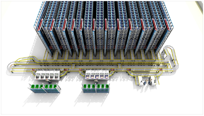 MiniLoad Stacker Crane ASRS Material Box Stacker Craneâ Automatic Storage and Retrieval System