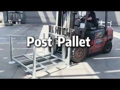 ชั้นวางพาเลทเสาเหล็กโลหะแบบถอดได้สำหรับจัดเก็บคลังสินค้า เหล็กชุบสังกะสีแบบจุ่มร้อน ขนาดใหญ่ สามารถวางซ้อนกันได้