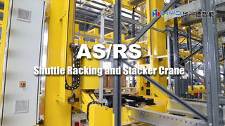ชั้นวางกระสวยวิทยุและเครน Stacker ASRS