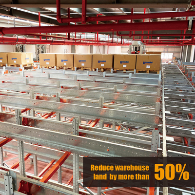 สี่ทาง Radio Shuttle Racking ASRS Pallet Runner Rack สี่ทาง Radio Shuttle Racking