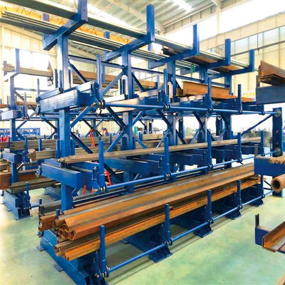 มือ Telescopic Cantilever Rack มือ Cranked Type Cantilever Rack สําหรับวัสดุยาว