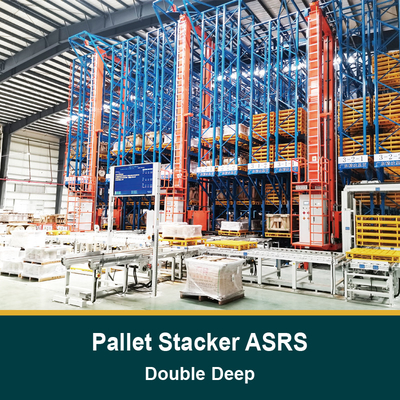 พาเล็ตซับซ้อนลึกแบบคู่ ASRS ระบบเก็บและเก็บของอัตโนมัติ