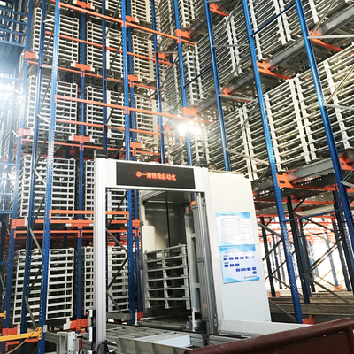 สเตคเกอร์ + รถขนส่ง ASRS ระบบเก็บและเก็บของอัตโนมัติ