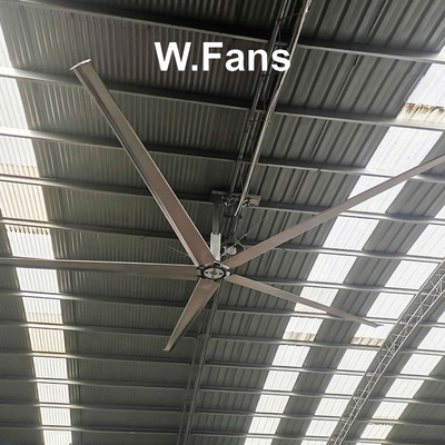 แฟนอุตสาหกรรมขนาดใหญ่สําหรับโรงงาน แฟน HVLS ขนาดใหญ่ที่มีใบป้องกันการชน