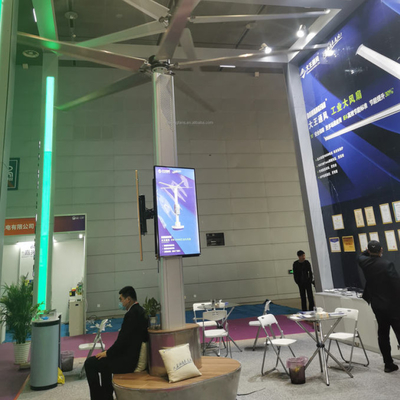 พัดลมยืนอุตสาหกรรมขนาดใหญ่ HVLS ขนาดสูง-ความเร็วต่ําสําหรับโรงงานโรงงานโกดัง
