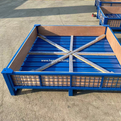 เสาเหล็ก pallet เสาขังเก็บเก็บงาน bin เสาเหล็ก pallet สาย Mesh เสาขัง