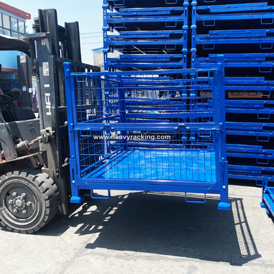 เสาเหล็ก pallet เสาขังเก็บเก็บงาน bin เสาเหล็ก pallet สาย Mesh เสาขัง