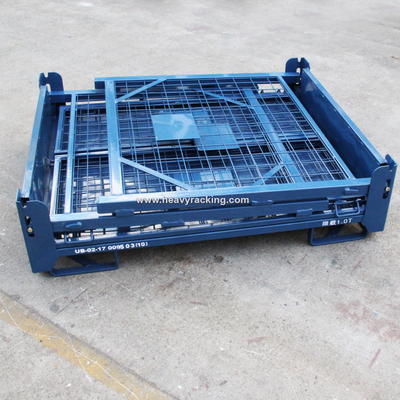 เสาเหล็ก pallet เสาขังเก็บเก็บงาน bin เสาเหล็ก pallet สาย Mesh เสาขัง