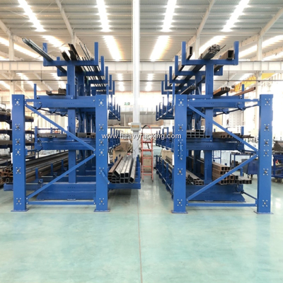 ราคคันติเลเวอร์ Roll Out Telescopic ราคคันติเลเวอร์ สําหรับการเก็บท่อเหล็กยาว