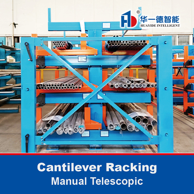 มือ Telescopic Cantilever Rack มือ Cranked Type Cantilever Rack สําหรับวัสดุยาว