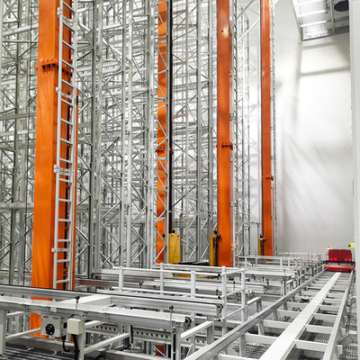 A16 : เครื่องเก็บปอลเล็ตลึกแบบคู่ ASRS ระบบเก็บและเก็บของอัตโนมัติ
