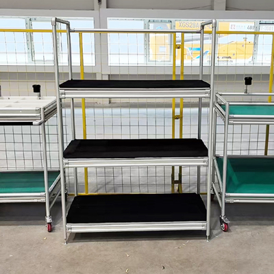 ระบบ Rack วัสดุ ผลิตจากรุ่นที่สาม Lean Pipe อลูมิเนียม Alloy Tube เซมบอล คาร์ท ทรอลี่มือ