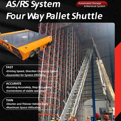 B13 ASRS ระบบรถขนส่งสี่ทาง งานหนัก อัตโนมัติที่สูงกว่า