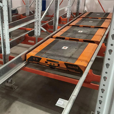 B45: โกดังข้าวโพด สี่ทาง Racking Radio Shuttle ASRS ระบบ rack pallet runner 4 ทาง Racking Radio Shuttle