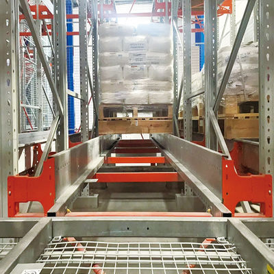B45: โกดังข้าวโพด สี่ทาง Racking Radio Shuttle ASRS ระบบ rack pallet runner 4 ทาง Racking Radio Shuttle