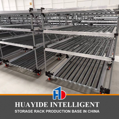 B47: ชั้นวางของแบบไหลสำหรับคลังสินค้าสำหรับจัดเก็บกล่องกระดาษ การจัดเก็บแบบแรงโน้มถ่วงด้วยลูกกลิ้ง ชั้นวางของแบบไหลสำหรับกล่องกระดาษ