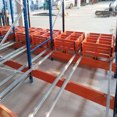 พัเล็ตย้อนหลัง Racking รังเก็บสินค้า Rack ระบบ Rack ย้อนหลัง Push Heavy Duty Racking