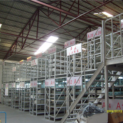 Q235B โลหะกระบวน Mezzanine แลว Racking OEM ประกอบอย่างอิสระ