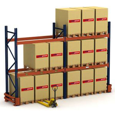 4000 กิโลกรัมต่อระดับ หนักภาระ pallet ริลฟ์ด้วย 80 × 60 RHS ราง