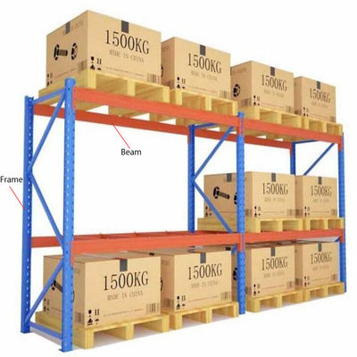 ความกว้าง 700 มิลลิเมตร Heavy Duty อุตสาหกรรม Racking 4T ต่อชั้น โกดัง Pallet Racking