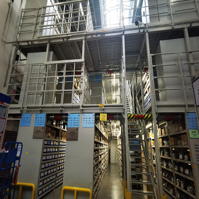 โพลตฟอร์มเหล็ก Mezzanine แลว Racking สําหรับโกดัง