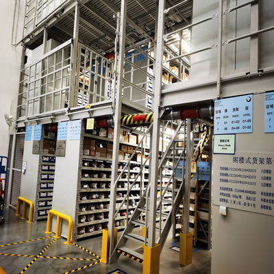 โพลตฟอร์มเหล็ก Mezzanine แลว Racking สําหรับโกดัง