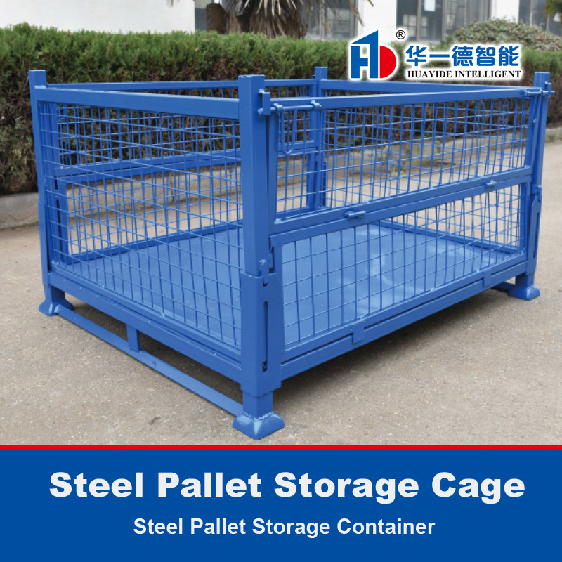 เสาเหล็ก pallet เสาขังเก็บเก็บงาน bin เสาเหล็ก pallet สาย Mesh เสาขัง