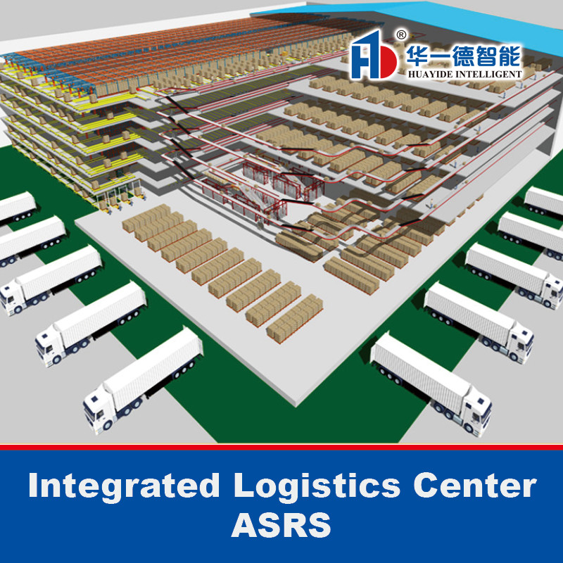 ศูนย์การขนส่งและจัดส่งบูรณาการ ASRS ระบบเก็บของรถรับส่งอัตโนมัติ ระบบเก็บและเรียกคืนอัตโนมัติ