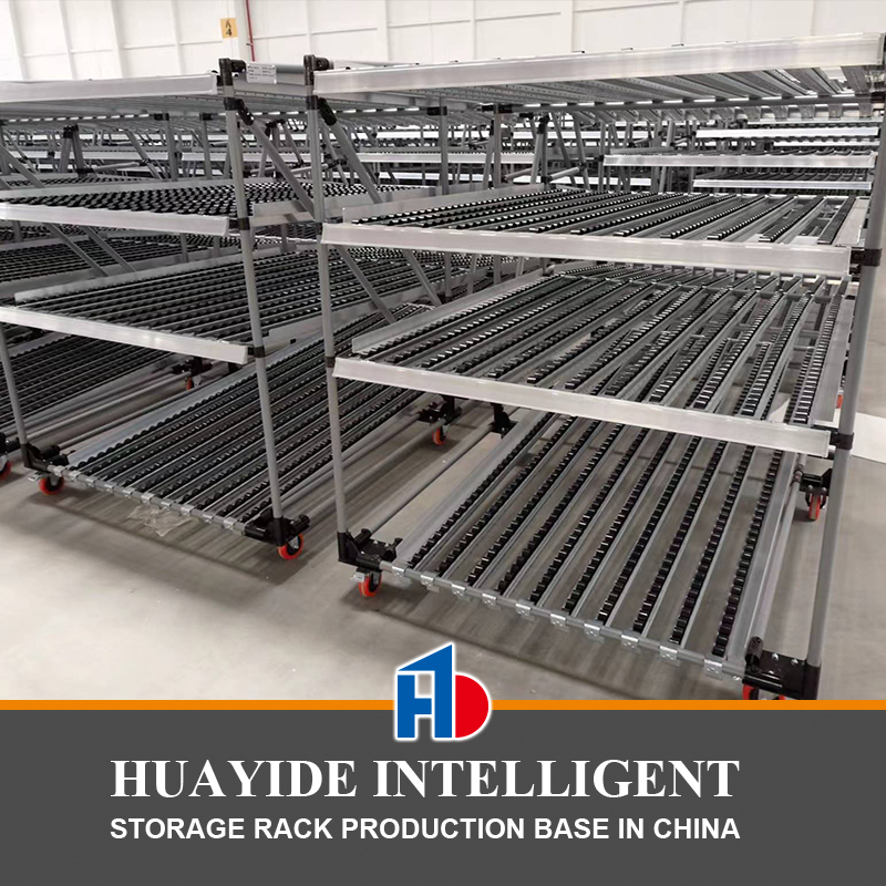 B47: ชั้นวางของแบบไหลสำหรับคลังสินค้าสำหรับจัดเก็บกล่องกระดาษ การจัดเก็บแบบแรงโน้มถ่วงด้วยลูกกลิ้ง ชั้นวางของแบบไหลสำหรับกล่องกระดาษ